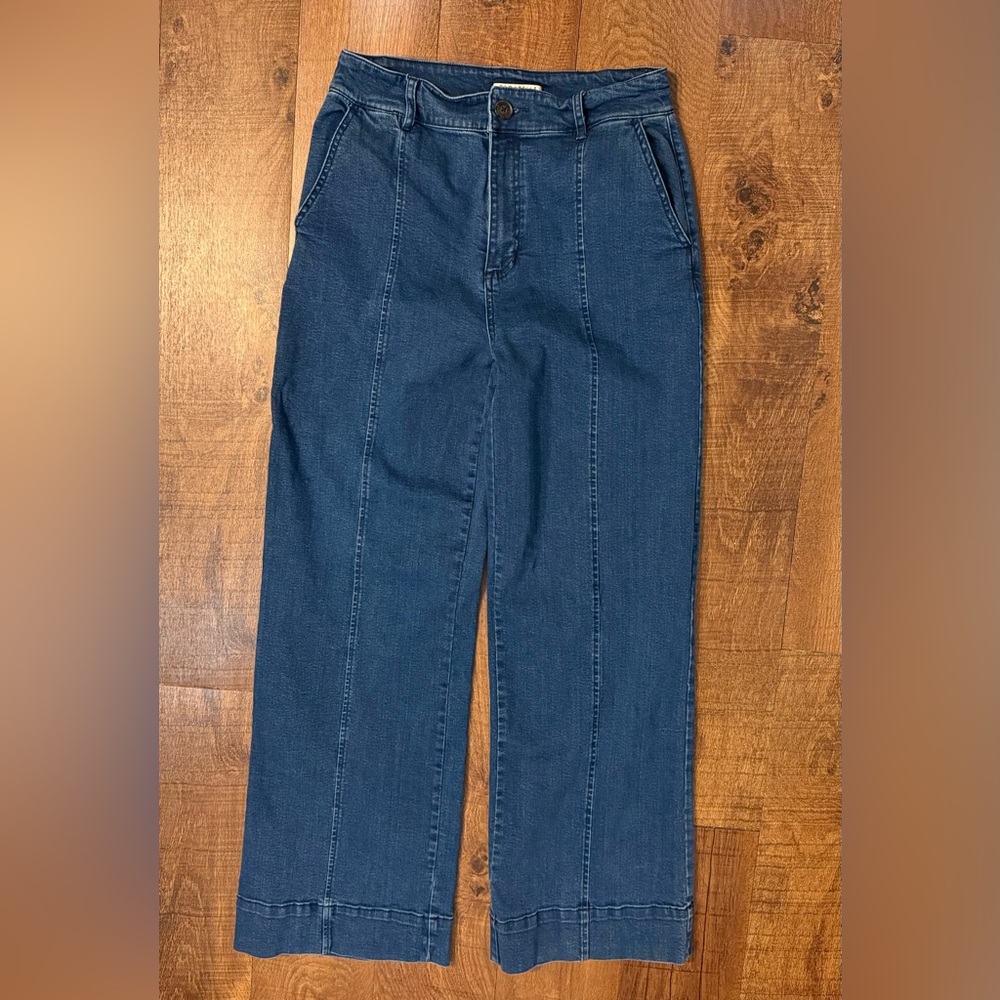 Bagatelle Collection Wide Leg Jeans Women Size 29 High Rise Dark Wash - Picture 2 of 5